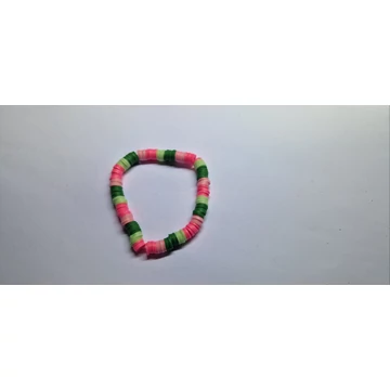 Színes zöld-rózsaszín támogatói karkötő